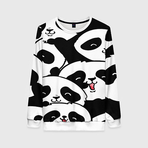 Женский свитшот Панды / 3D-Белый – фото 1