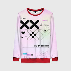 Женский свитшот Printstream style Поток информации Белизна 0 1,Чер