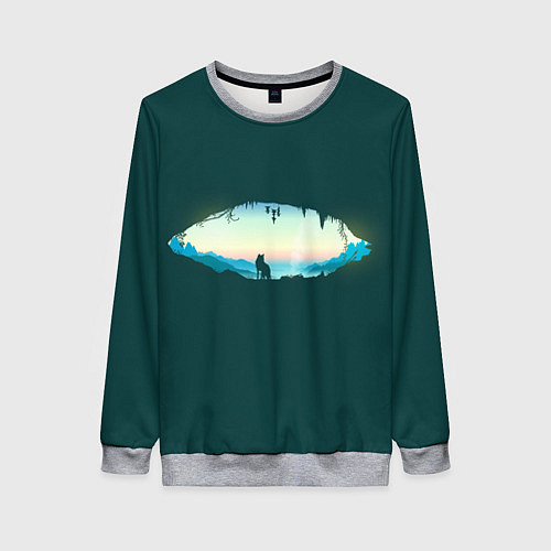 Женский свитшот Глаз природы / 3D-Меланж – фото 1