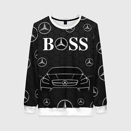 Женский свитшот BOSS MERCEDES-BENZ / 3D-Белый – фото 1