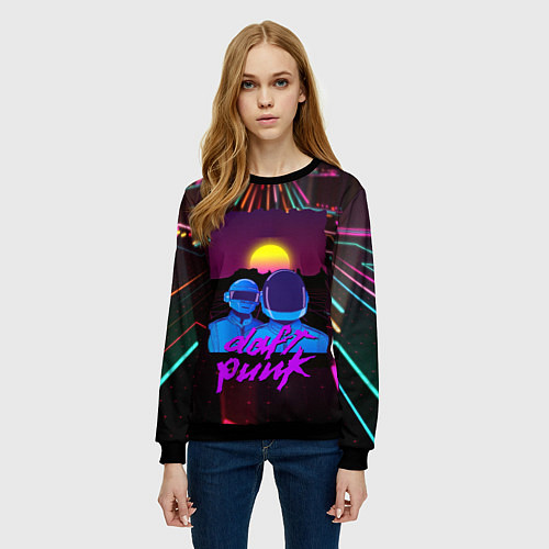Женский свитшот Daft Punk Electrix / 3D-Черный – фото 3