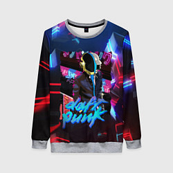 Женский свитшот Daft punk neon rock