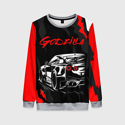 Свитшот женский NISSAN GT-R GODZILLA, цвет: 3D-меланж