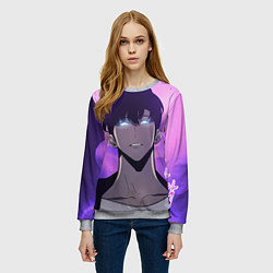 Свитшот женский Поднятие уровня в одиночку, цвет: 3D-меланж — фото 2