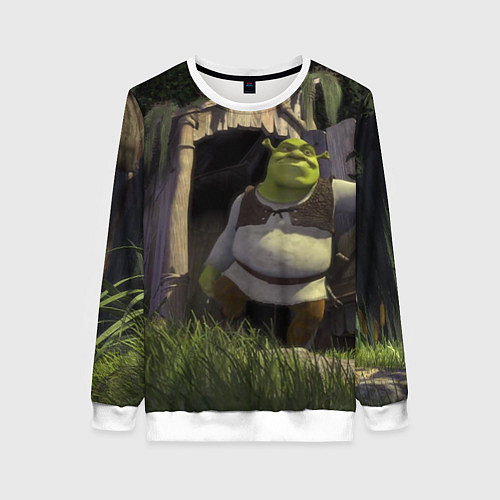 Женский свитшот Shrek: Somebody Once Told Me / 3D-Белый – фото 1