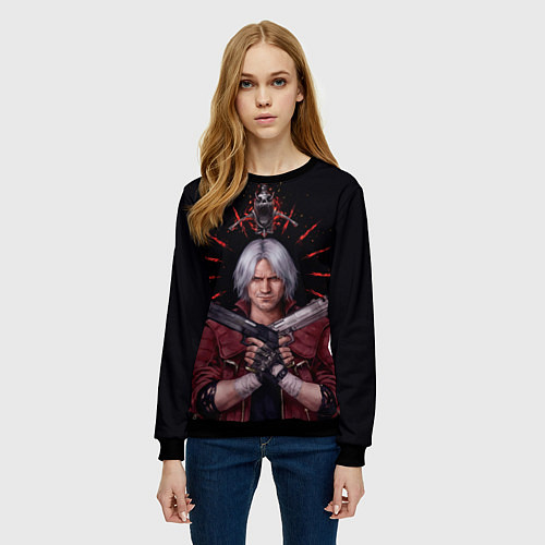 Женский свитшот Saint Dante / 3D-Черный – фото 3