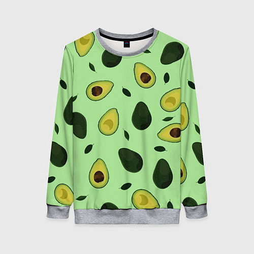 Женский свитшот Авокадо / 3D-Меланж – фото 1