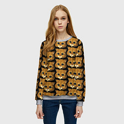 Свитшот женский Кот в сапогах из Шрека, цвет: 3D-меланж — фото 2