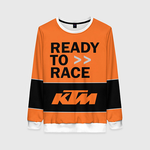 Женский свитшот KTM READY TO RACE Z / 3D-Белый – фото 1