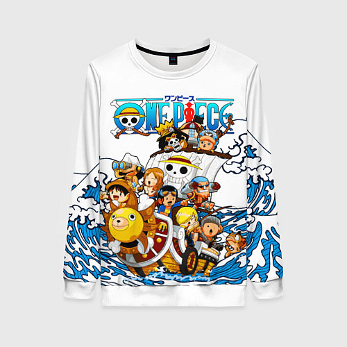 Женский свитшот ONE PIECE ВАН ПИС МОРЕ / 3D-Белый – фото 1
