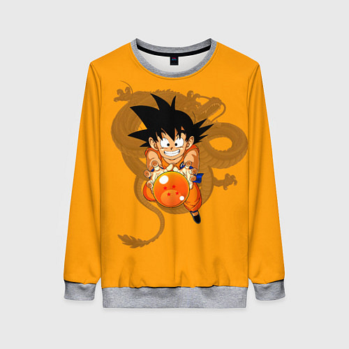 Женский свитшот Kid Goku / 3D-Меланж – фото 1