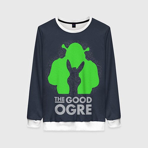 Женский свитшот Shrek: Im good ogre / 3D-Белый – фото 1
