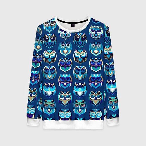 Женский свитшот Совы / 3D-Белый – фото 1