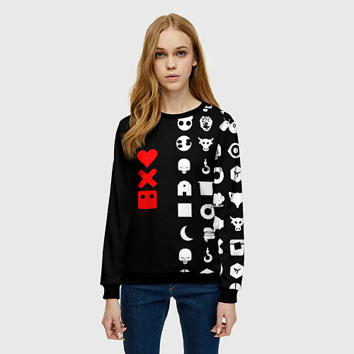 Женский свитшот Любовь, смерть и роботы / 3D-Черный – фото 3
