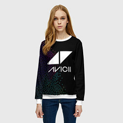 Свитшот женский AVICII RAIBOW STYLE, цвет: 3D-белый — фото 2