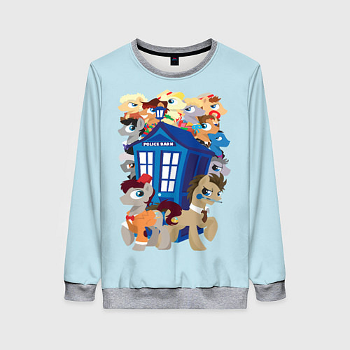 Женский свитшот My little pony x Doctor Who / 3D-Меланж – фото 1