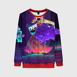 Свитшот женский Ретро 90-е, цвет: 3D-красный