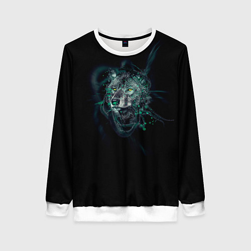 Женский свитшот ВоЛк во Тьме / 3D-Белый – фото 1