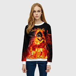 Свитшот женский Юно в огне Чёрный клевер, цвет: 3D-белый — фото 2