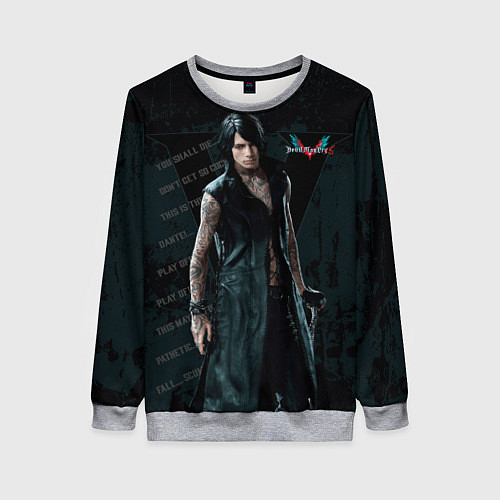 Женский свитшот V in DMC / 3D-Меланж – фото 1