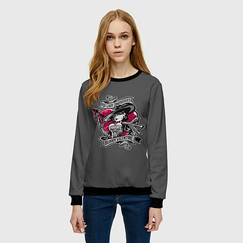 Женский свитшот Heart Lady Dimitrescu / 3D-Черный – фото 3