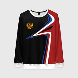 Свитшот женский РОССИЯ RUSSIA UNIFORM, цвет: 3D-белый