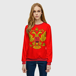 Свитшот женский РОССИЯ RUSSIA UNIFORM, цвет: 3D-красный — фото 2