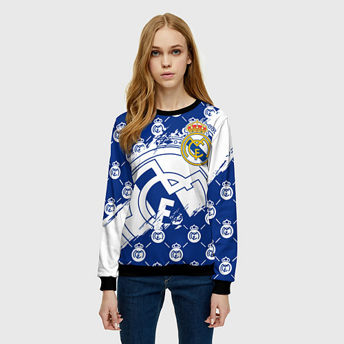 Женский свитшот REAL MADRID РЕАЛ МАДРИД / 3D-Черный – фото 3