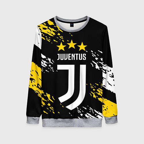 Женский свитшот JUVENTUS ЮВЕНТУС КРАСКА / 3D-Меланж – фото 1