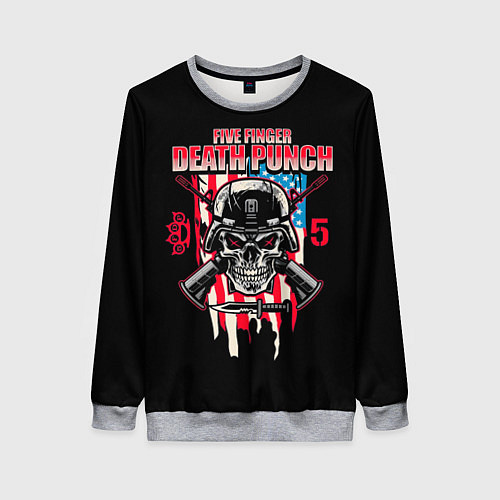 Женский свитшот 5FDP Five Finger Death Punch / 3D-Меланж – фото 1