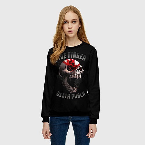Женский свитшот Five Finger Death Punch 5FDP / 3D-Черный – фото 3