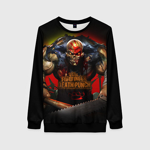 Женский свитшот Five Finger Death Punch Skull / 3D-Черный – фото 1