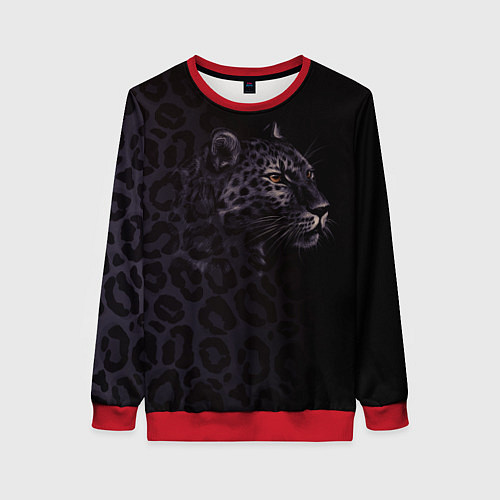 Женский свитшот Леопард / 3D-Красный – фото 1
