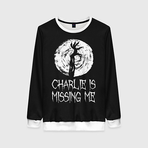 Женский свитшот Charlie is missing me / 3D-Белый – фото 1