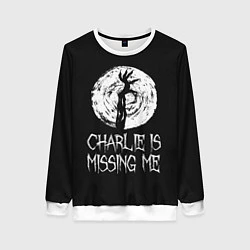 Свитшот женский Charlie is missing me, цвет: 3D-белый