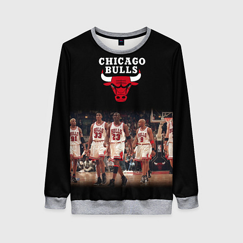 Женский свитшот CHICAGO BULLS 3 / 3D-Меланж – фото 1