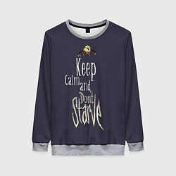 Женский свитшот Keep clam and dont starve