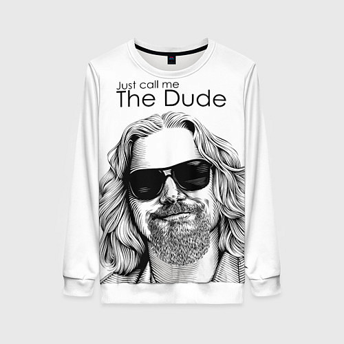 Женский свитшот Just call me the Dude / 3D-Белый – фото 1