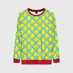 Свитшот женский Уточка, цвет: 3D-красный