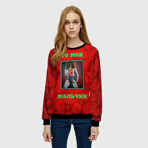 Женский свитшот Поклонница Леонтьева / 3D-Черный – фото 3