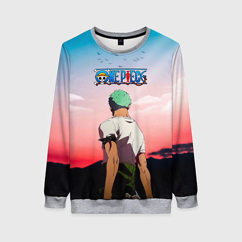 Женский свитшот Ророноа Зоро эпичный One Piece / 3D-Меланж – фото 1