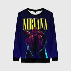 Свитшот женский Nirvana Neon, цвет: 3D-черный