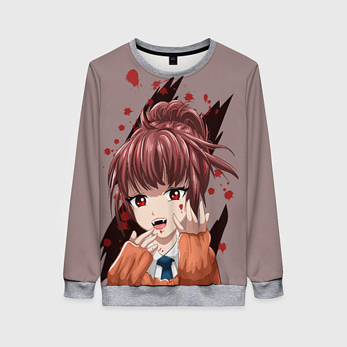Женский свитшот Аниме-вампир / 3D-Меланж – фото 1