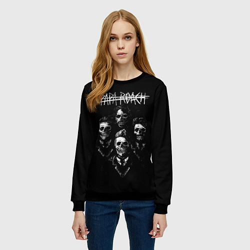 Женский свитшот Папа Таракан / 3D-Черный – фото 3