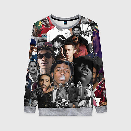 Женский свитшот Короли Рэпа KING RAP / 3D-Меланж – фото 1