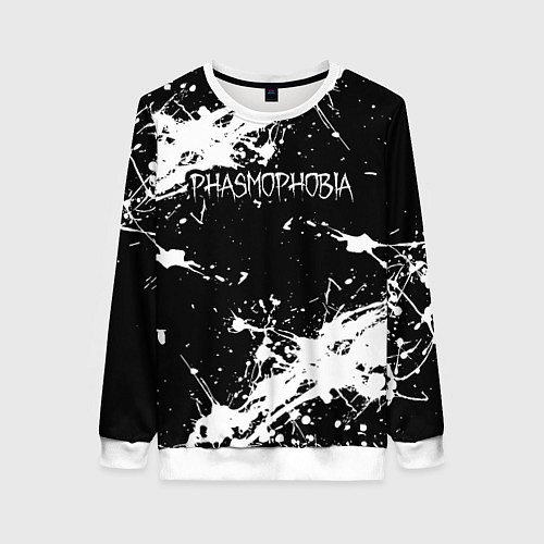 Женский свитшот Phasmophobia краска / 3D-Белый – фото 1