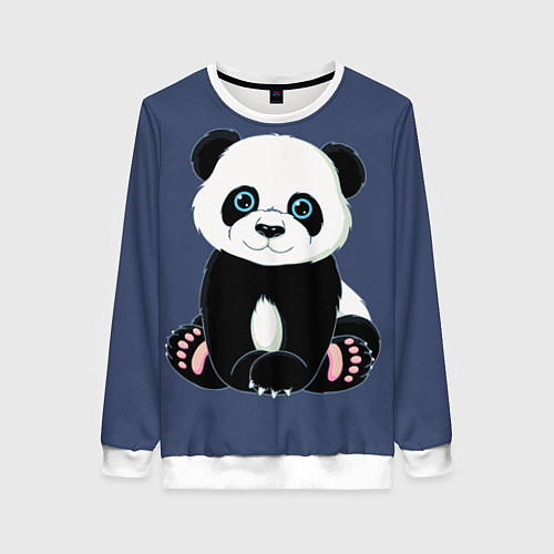 Женский свитшот Милая Панда Sweet Panda / 3D-Белый – фото 1