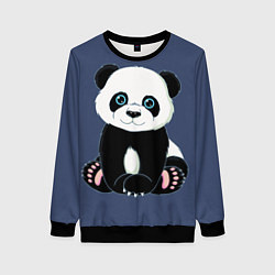 Свитшот женский Милая Панда Sweet Panda, цвет: 3D-черный