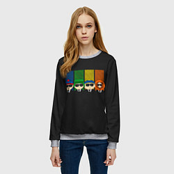 Свитшот женский South park FBI, цвет: 3D-меланж — фото 2