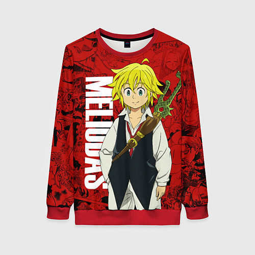 Женский свитшот Мелиодас, Meliodas / 3D-Красный – фото 1